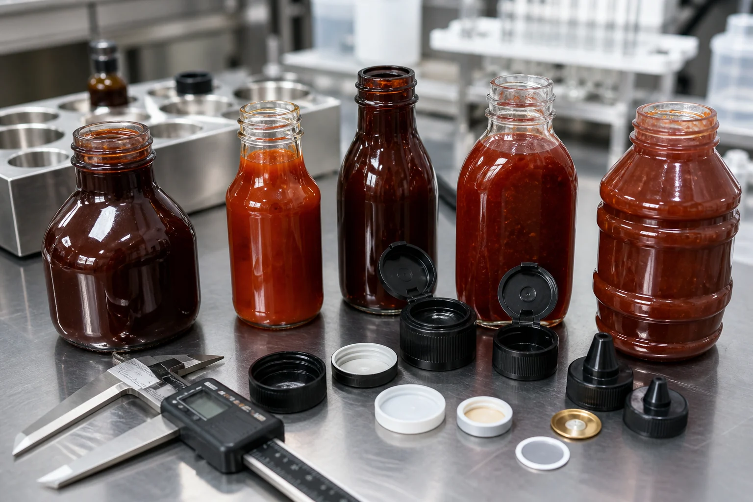 BBQ sauce bottle neck finish and cap fit review for stout ringneck oval and squeeze bottle shapes